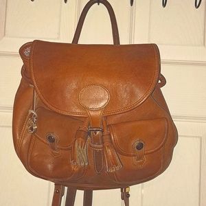 Vintage Dooney & Bourke Glove Leather Backpack - Honey